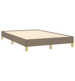 Lit à sommier tapissier avec matelas Taupe 120x200 cm Tissu