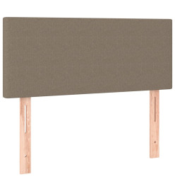 Lit à sommier tapissier avec matelas Taupe 120x200 cm Tissu