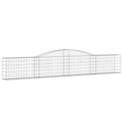 Paniers à gabions arqués 5 pcs 400x30x60/80 cm Fer galvanisé