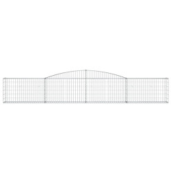Paniers à gabions arqués 5 pcs 400x30x60/80 cm Fer galvanisé