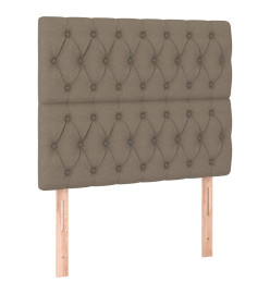 Lit à sommier tapissier avec matelas Taupe 120x200 cm Tissu