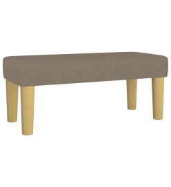 Lit à sommier tapissier avec matelas Taupe 120x200 cm Tissu