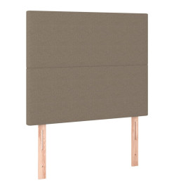 Lit à sommier tapissier avec matelas Taupe 90x190 cm Tissu