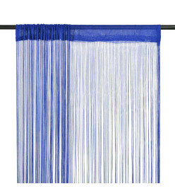 Rideau en fils 2 pcs 100 x 250 cm Bleu