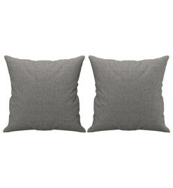 Coussins décoratifs 2 pcs Gris foncé 40x40 cm Tissu