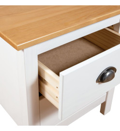 Tables de chevet Hill 2 pcs Blanc 46x35x49,5 cm Bois pin solide