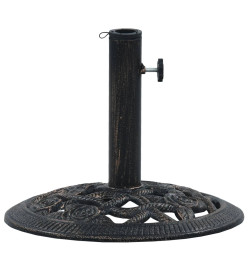 Socle de parasol Noir et bronze 9 kg 40 cm Fonte