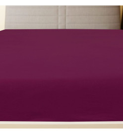 Drap-housse Jersey Bordeaux 140x200 cm Coton