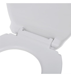 Abattant WC avec frein de chute 2 pcs Plastique Blanc