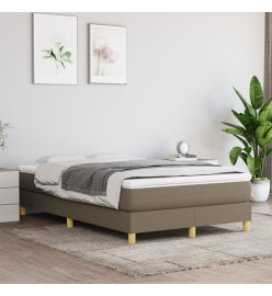 Lit à sommier tapissier avec matelas Taupe 120x200 cm Tissu