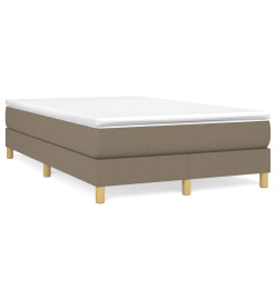 Lit à sommier tapissier avec matelas Taupe 120x200 cm Tissu
