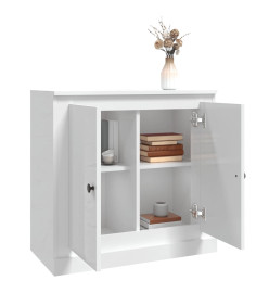 Buffet blanc brillant 70x35,5x67,5 cm bois d'ingénierie