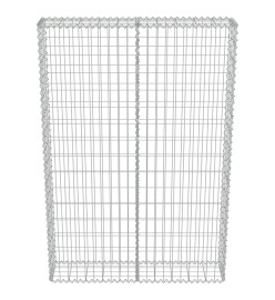 Mur à gabion avec couvercles Acier galvanisé 100 x 20 x 150 cm