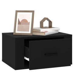 Tables de chevet murales 2 pcs Noir 50x36x25 cm