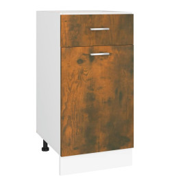 Armoire de plancher à tiroir Chêne fumé 40x46x81,5 cm Bois