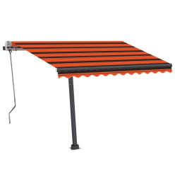 Auvent manuel rétractable sur pied 350x250 cm Orange et marron