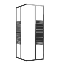 Cabine de douche à rayures ESG 90x70x180 cm Noir
