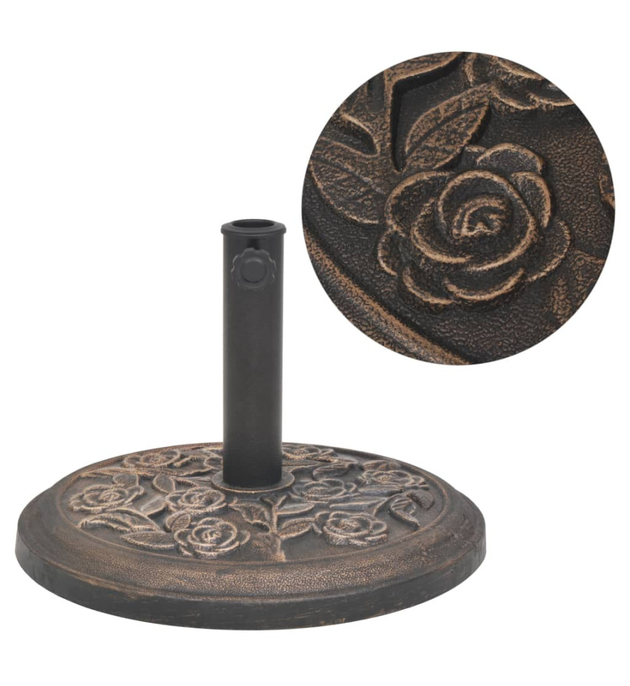 Socle de parasol Résine Rond Bronze 9 kg