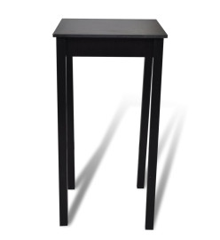 Set de 1 table de bar et 2 tabourets noir