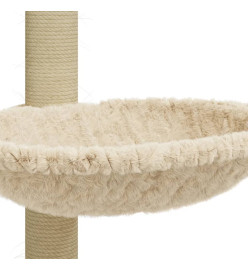 Arbre à chat avec griffoir en sisal Crème 74 cm