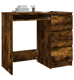 Bureau Chêne fumé 90x45x76 cm Bois d'ingénierie