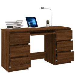 Bureau Chêne marron 140x50x77 cm Bois d'ingénierie