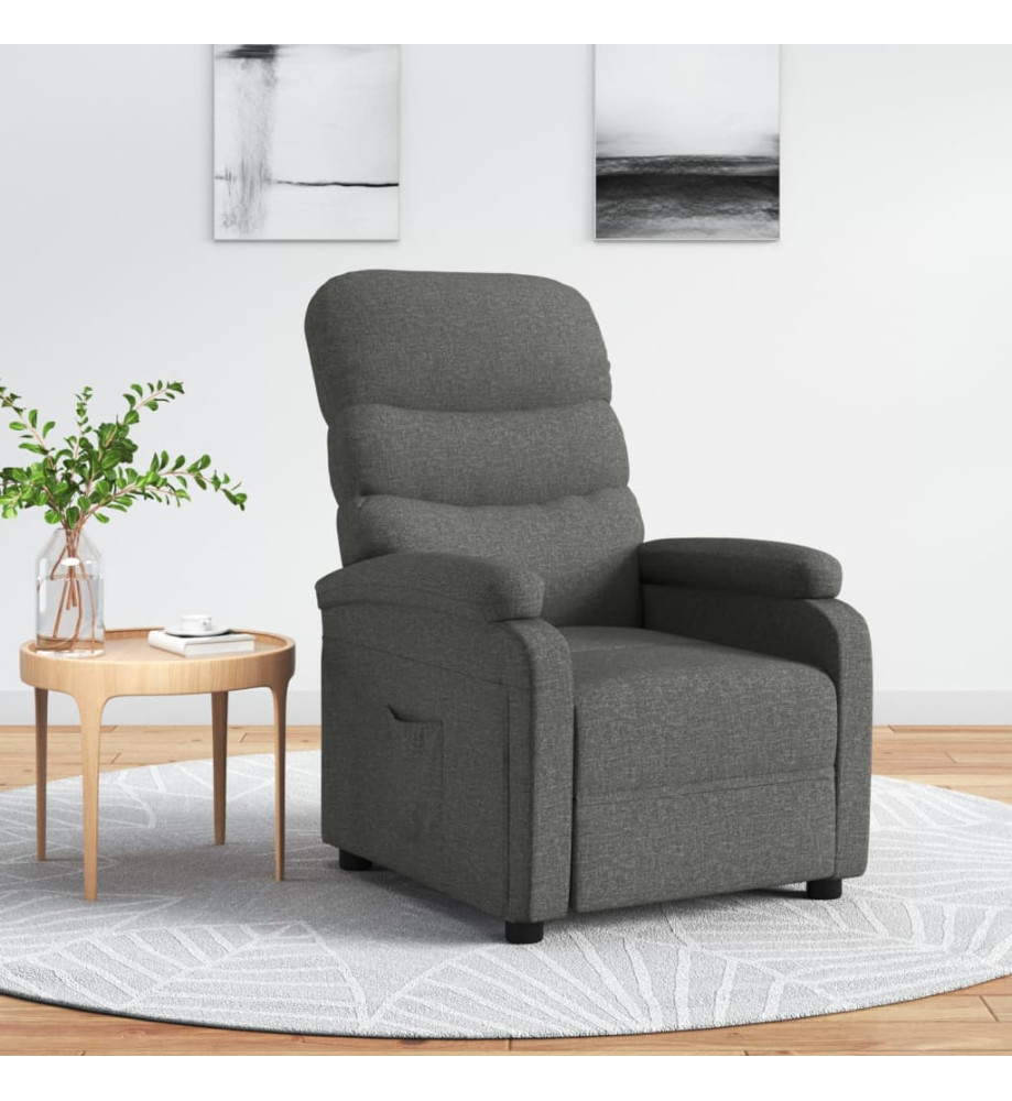 Fauteuil inclinable Gris foncé Tissu