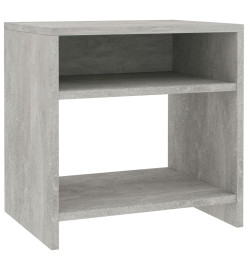 Table de chevet Gris béton 40x30x40 cm Bois d'ingénierie