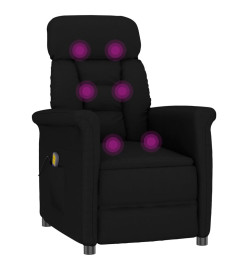 Fauteuil de massage Noir Similicuir daim