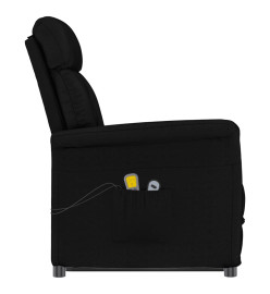 Fauteuil électrique de massage Noir Similicuir daim