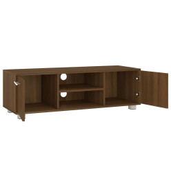 Meuble TV Chêne marron 110x40x35 cm Bois d'ingénierie