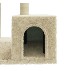 Arbre à chat avec griffoirs en sisal Crème 71 cm