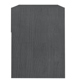 Table de chevet Gris 40x31x40 cm Bois de pin massif