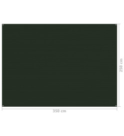 Tapis de tente 250x350 cm Vert foncé