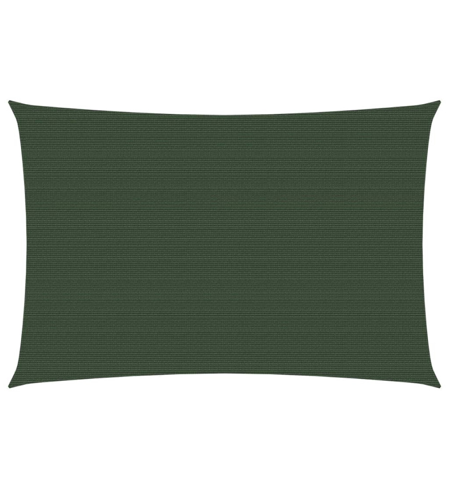 Voile d'ombrage 160 g/m² Vert foncé 3,5x4,5 m PEHD