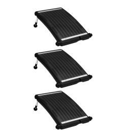 Panneaux de chauffage solaire de piscine courbés 3pcs 72,5x46cm