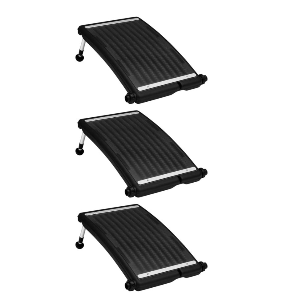 Panneaux de chauffage solaire de piscine courbés 3pcs 72,5x46cm