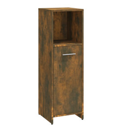 Armoire de bain Chêne fumé 30x30x95 cm Bois d'ingénierie