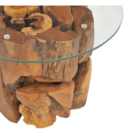 Table basse Bois flottant de teck massif 60 cm