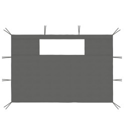 Parois latérales de belvédère avec fenêtres 2 pcs Anthracite