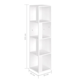 Armoire d'angle Blanc 33x33x132 cm Aggloméré