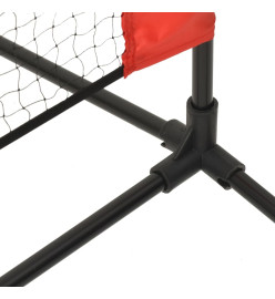 Filet de tennis Noir et rouge 400x100x87 cm Polyester