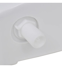 Réservoir de wc avec entrée d'eau inférieure 3/6 L blanc