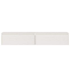 Armoires murales 2 pcs Blanc 100x30x35 cm Bois de pin massif