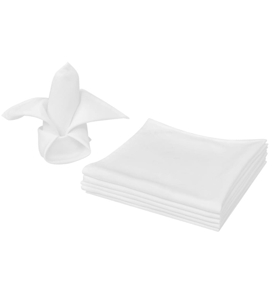 Serviettes de table 50 pcs Blanc 50x50 cm