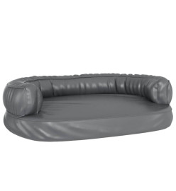 Lit pour chien ergonomique Mousse Gris 75x53 cm Similicuir