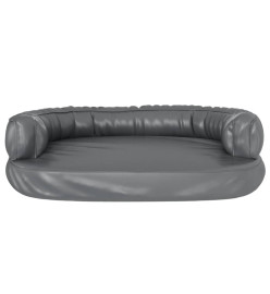 Lit pour chien ergonomique Mousse Gris 75x53 cm Similicuir