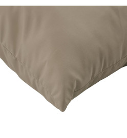 Coussins de palette 3 pcs taupe tissu oxford