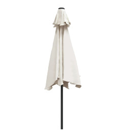 Parasol cantilever à LED 3 m blanc sable