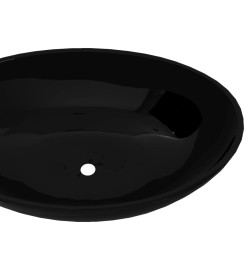 Lavabo ovale Céramique 40 x 33 cm Noir